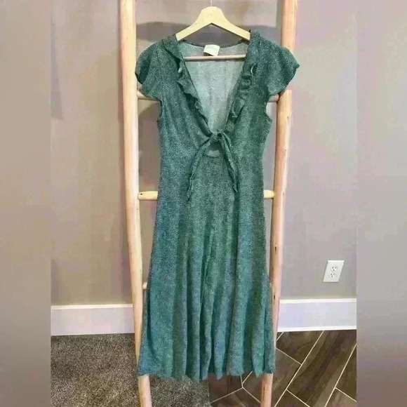 Auguste the Label Diamond Rumba Midi Dress Green size 4 - Picture 2 of 12